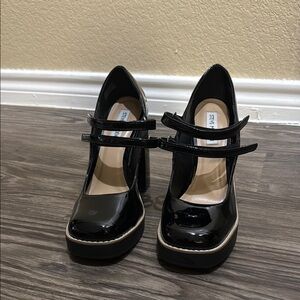 Steve Madden Black Platform Mary Jane Heels